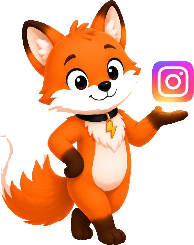 Flick mascot beside SocialGrow's Instagram automation demo